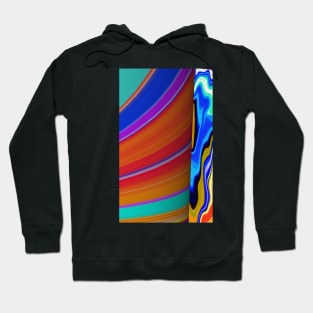 Abstract Colorful Marble Art Multicolor Hoodie